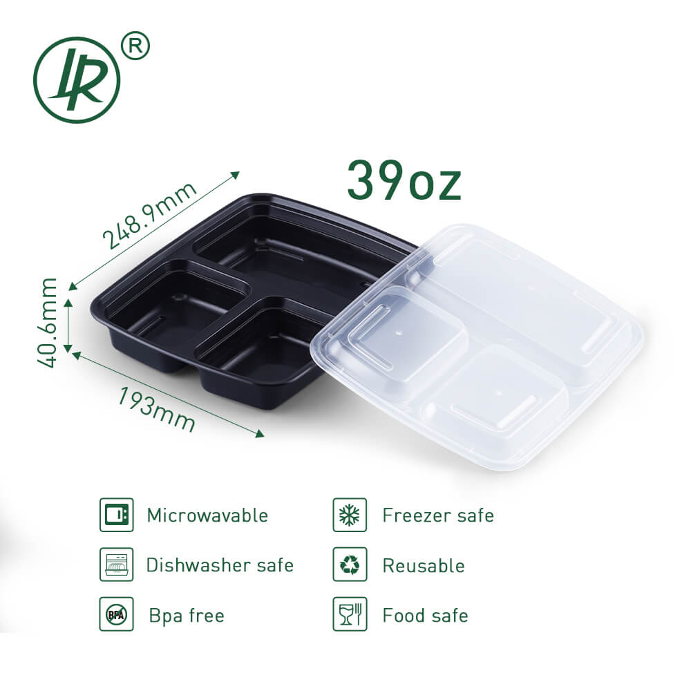 3 kompartemen wadah makanan sekali pakai 39 oz