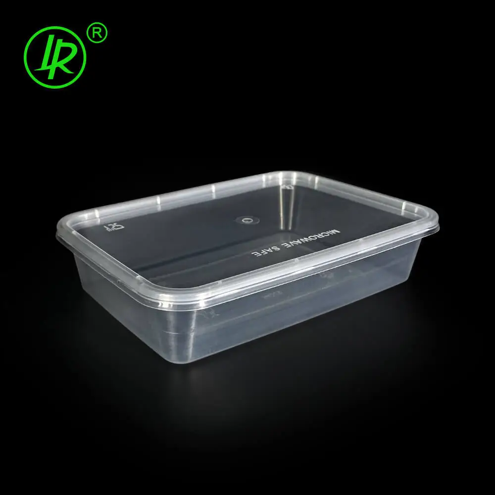Vasa plastica 500ml ad cibum asportandum, apta pro furno microondarum, quae in grosso adhiberi possunt. 1