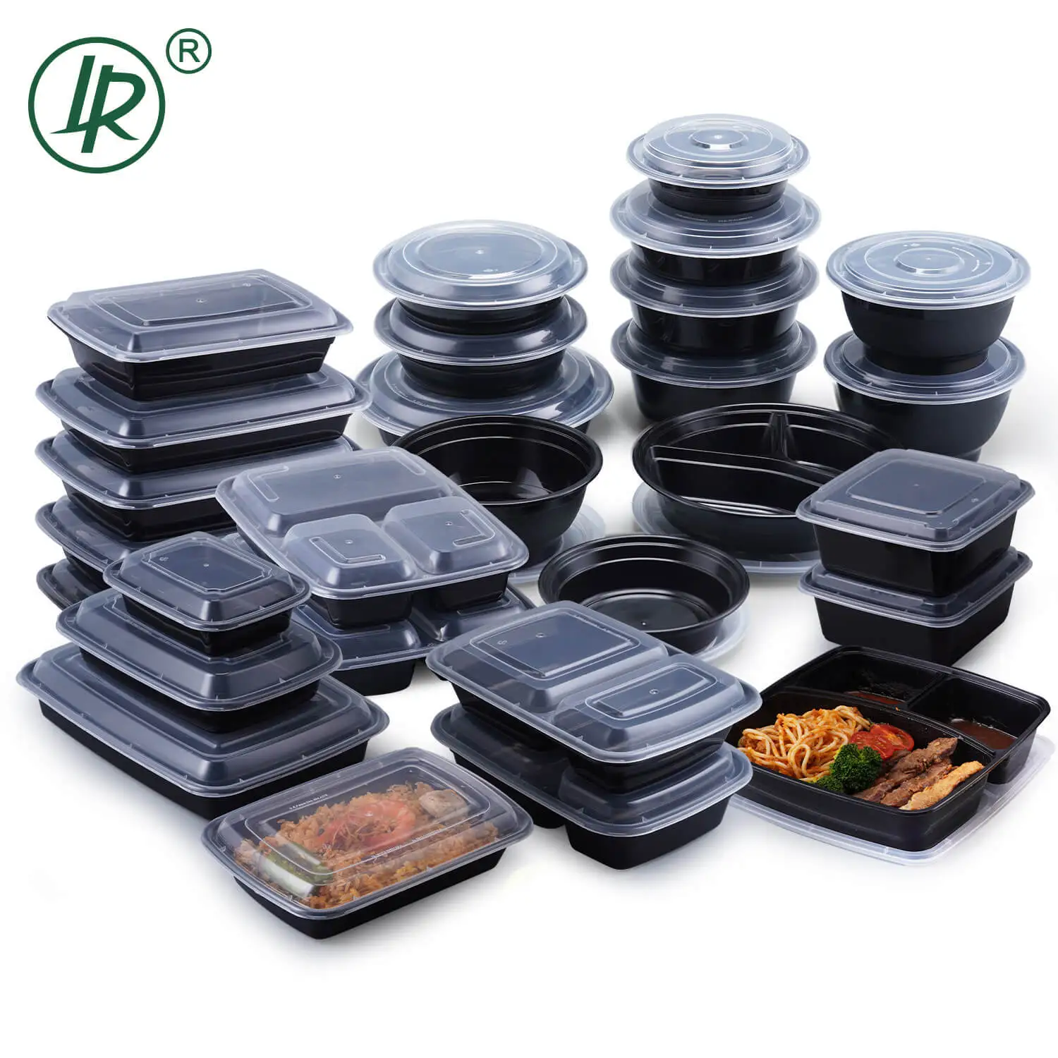 black carry out containers