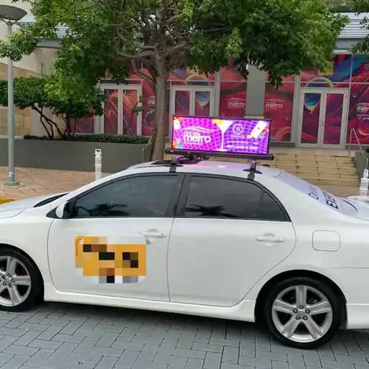 Exhibición llevada superior lista del tejado del taxi de la muestra de Digitaces de la publicidad del coche de la acción 3G 4G WiFi