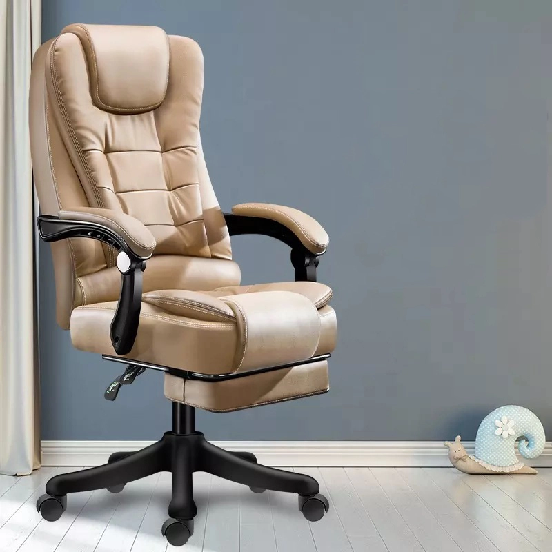Kursi Meja Ergonomis Modern Kursi Kantor Eksekutif Kulit Sapi yang Nyaman 1