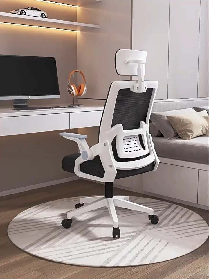 Mobiliario de oficina moderno 2024, cómodo reposabrazos, silla de oficina ergonómica ejecutiva de malla giratoria ajustable con soporte lumbar 1