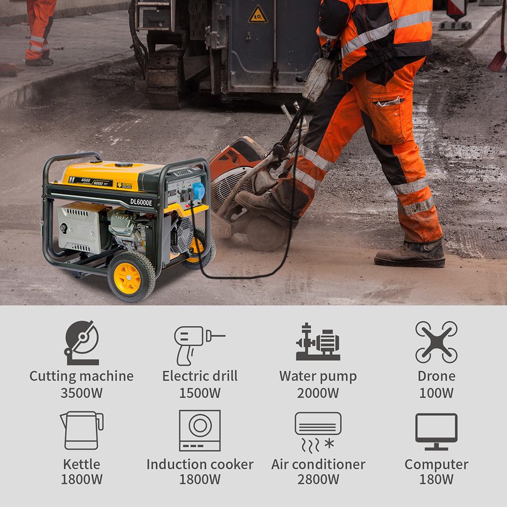 I-6000W ecocekileyo ye-sine wave generator ye-diesel 6000 watt Vula iSakhelo seDizili esiThulileyo umatshini wokuWelding 9