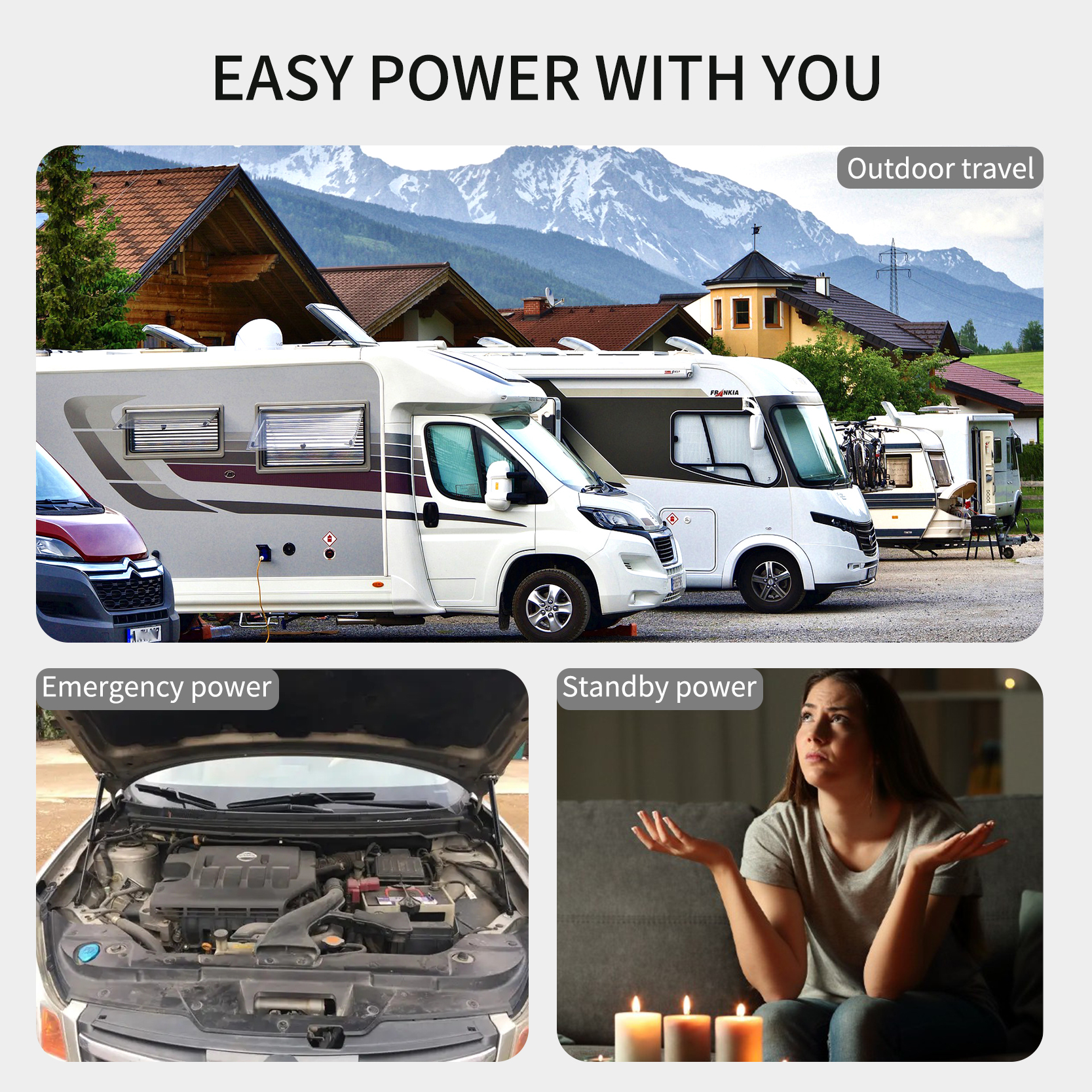 I-220V 600W iMoveable Portable Rechargeable Pure Sine Wave iSikhululo soMbane sebhetri esinePaneli zeSolar 4