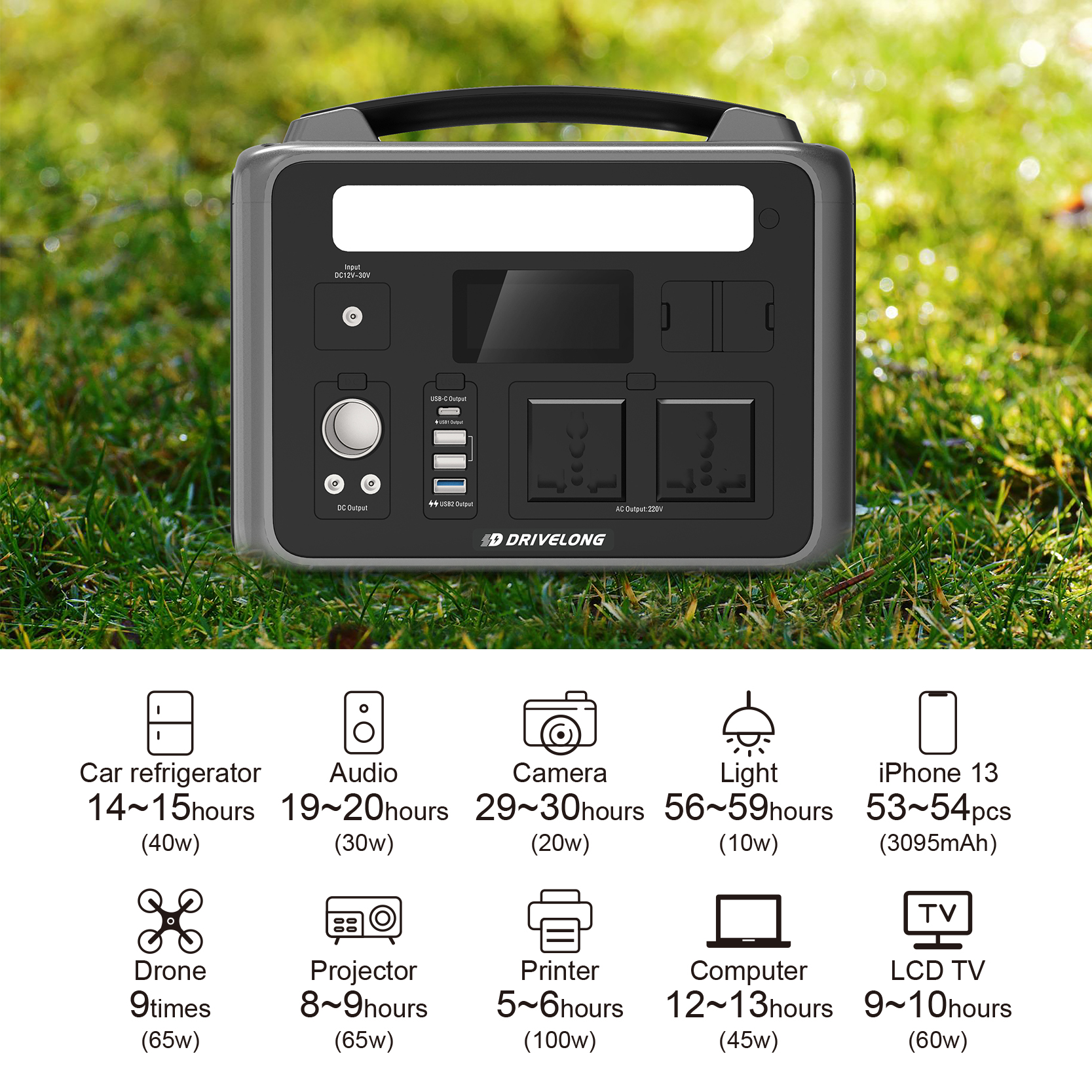 I-220V 600W iMoveable Portable Rechargeable Pure Sine Wave iSikhululo soMbane sebhetri esinePaneli zeSolar 3