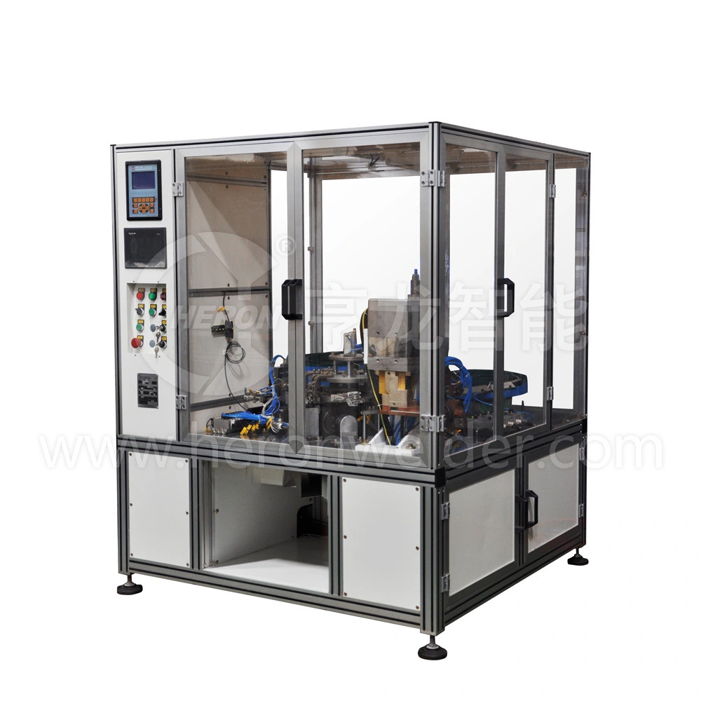 เครื่องเชื่อมต้านทาน MFDC 55KVA สำหรับชิ้นส่วนเชื่อมต่อกับ 6 สถานี 1