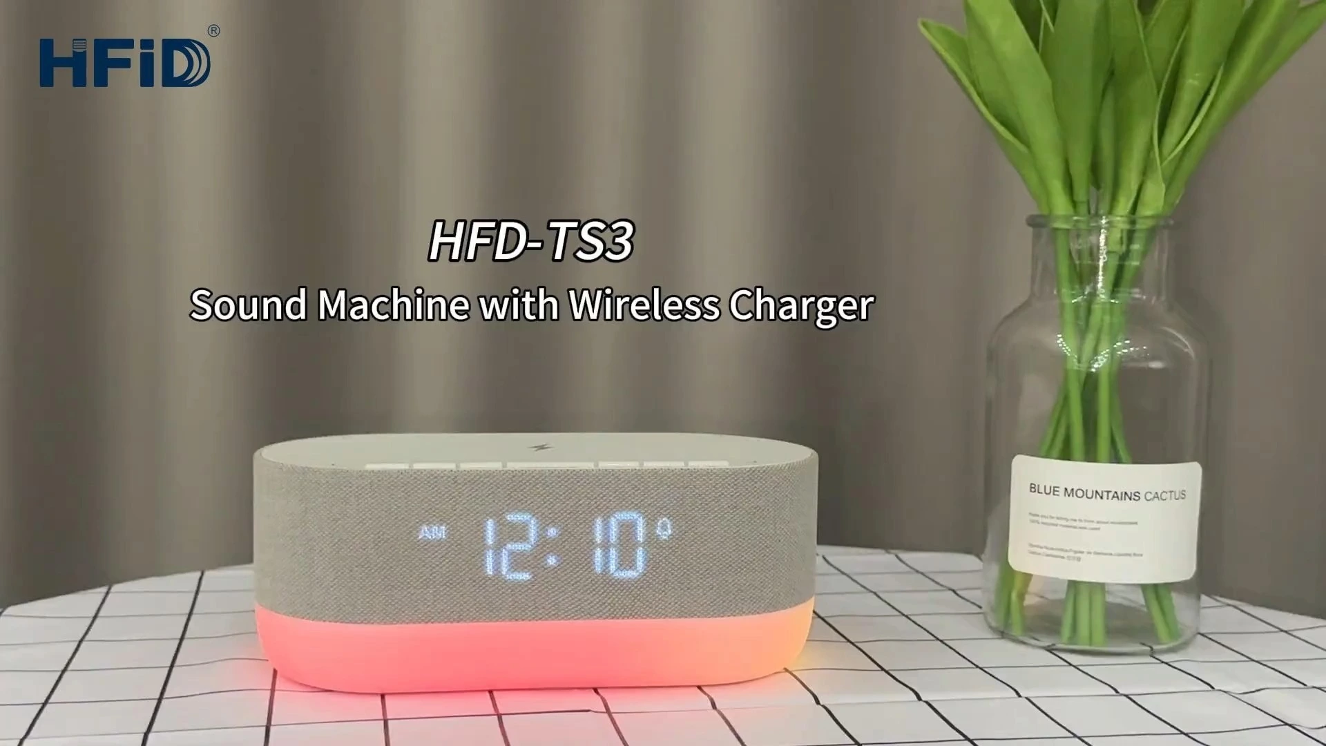 Hi-FiD White Noise Sound Machine Wireless Charger BT Speaker for Sleeping HFD-TS3 1