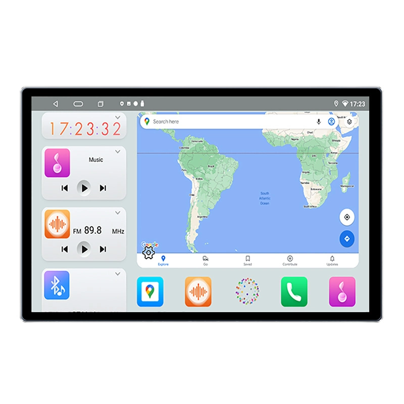 Factory Supply Car Radio 13 Inch Touch Screen 2000*1200 Universal Ram 2/ 4/ 6GB Rom 32/ 64/ 128GB Bluetooth 5.0 New 3D Ui 4G Fm Am Dsp Rds Android Auto Carplay 2 Din GPS Navigation - 1301A18 1