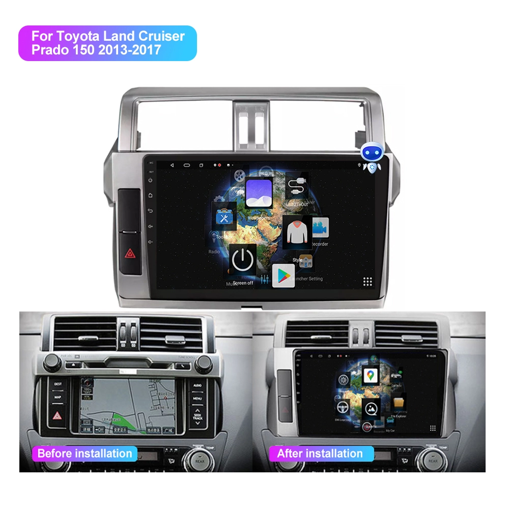 Lecteur Dvd de voiture à écran tactile Jmance 10 pour Toyota Land Cruiser Prado 150 2013 - 2017 cadre 4G Android Auto autoradio Carplay 1