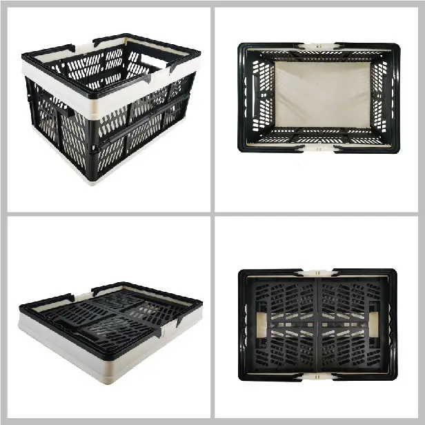 Collapsible Plastic Basket with Handles NB ZHONGYI Brand Can Be Customized 4