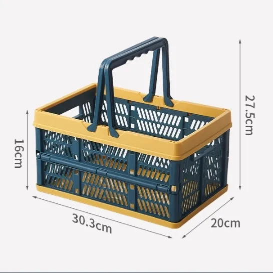 NB ZHONGYI Collapsible Plastic Basket with Handles Brand ZY- L1 625x420x450MM 2