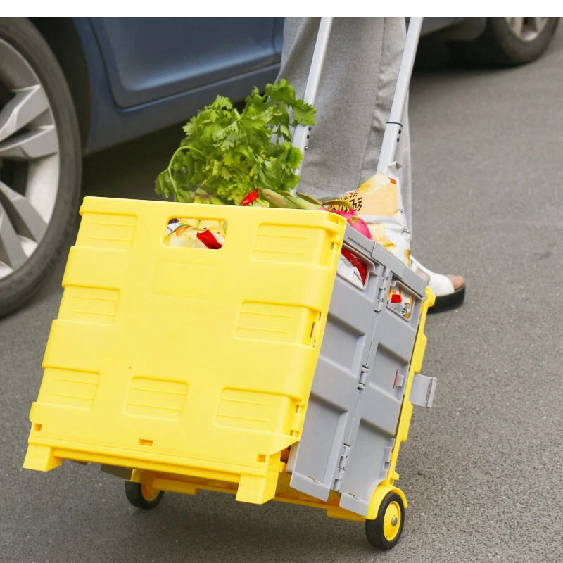 Foldable Shopping Cart PP+iron Alloy Tie Rod - - NB ZHONGYI 4
