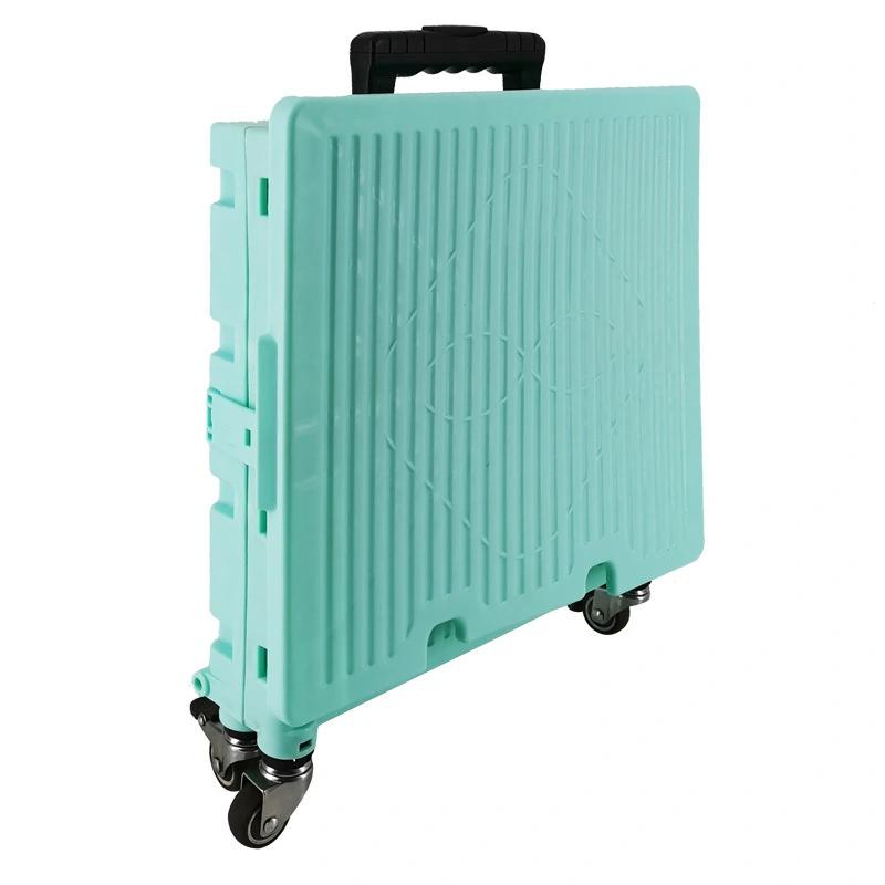 Carro utilitario plegable Carro con ruedas Carro de compras de gran capacidad de 410x360x350 mm con ruedas silenciosas giratorias de 360 ​​​​° y mango telescópico para transportar comestibles Uso en oficina y escuela 1