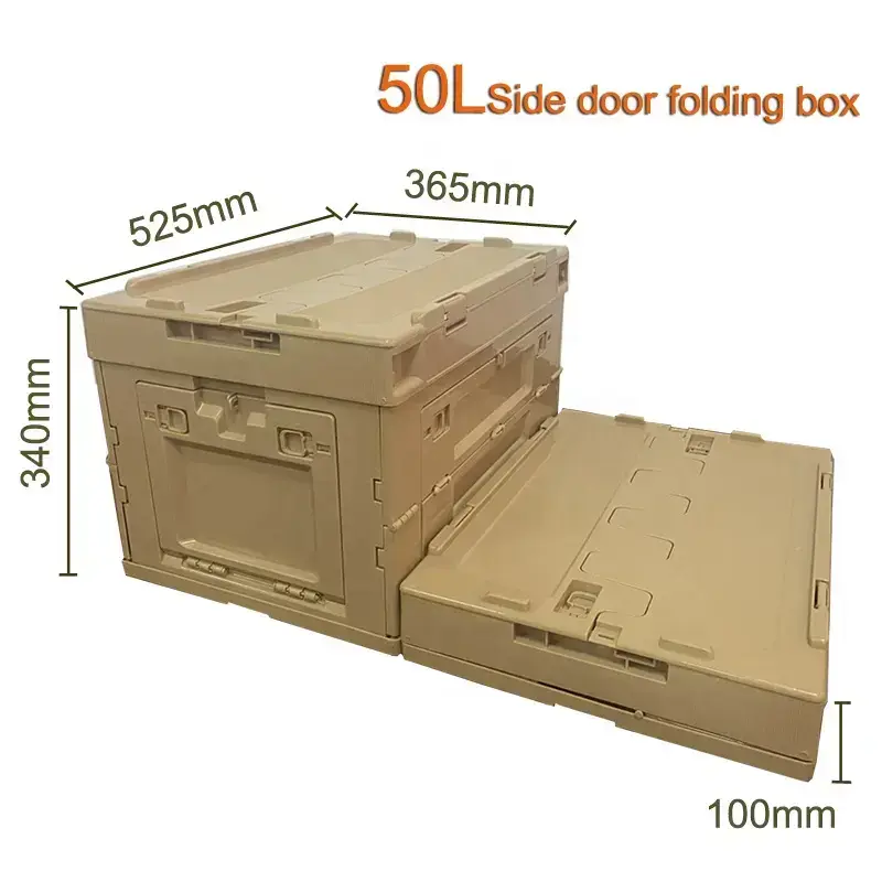 NB ZHONGYI Collapsible Storage Crate with Lid - 650*360*440mm 2