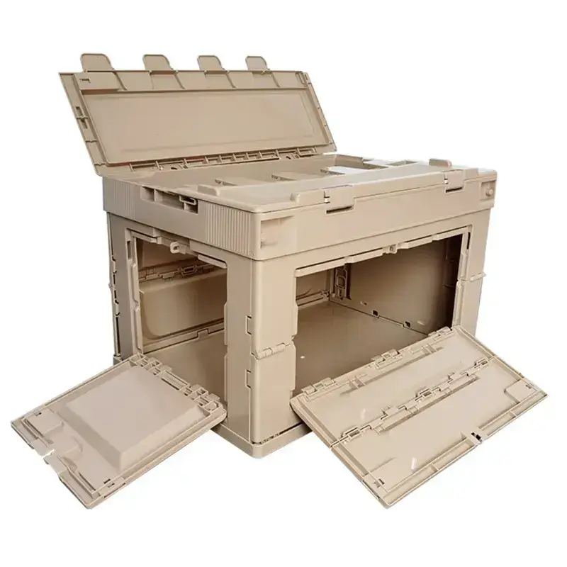 NB ZHONGYI Collapsible Storage Crate with Lid - 650*360*440mm 4