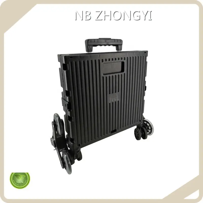 Custom Stair Climbing Shopping Trolley ZY-UW-3 NB ZHONGYI Portable Rolling Crate Cart with Stair Climbing Wheels 1