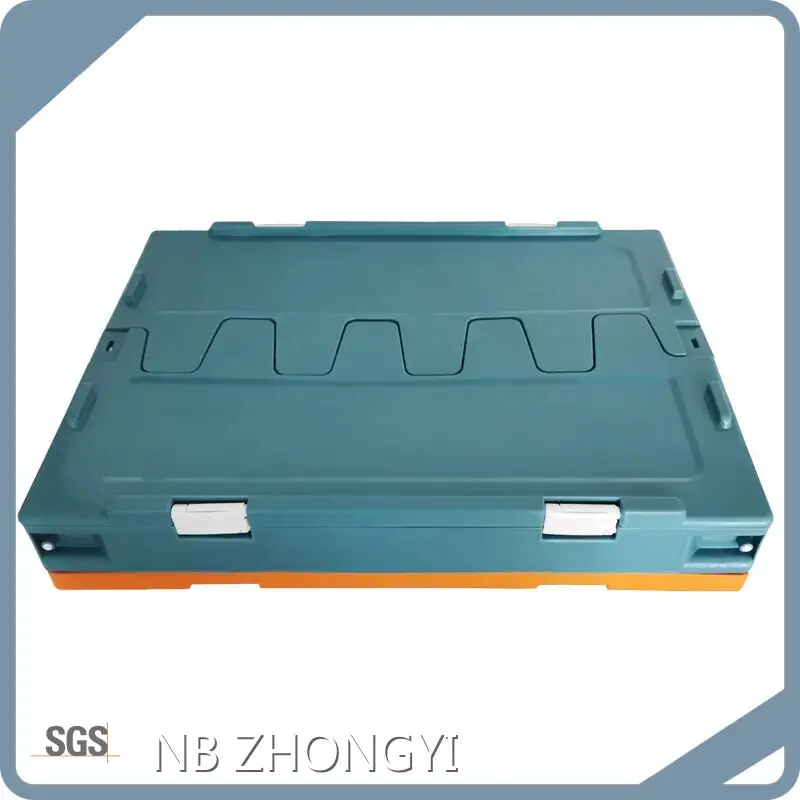 Collapsible Plastic Storage Crate ZY-5336 NB ZHONGYI 530*360*335mm Custom Outdoor Folding Plastic Storage Box for Camping 1