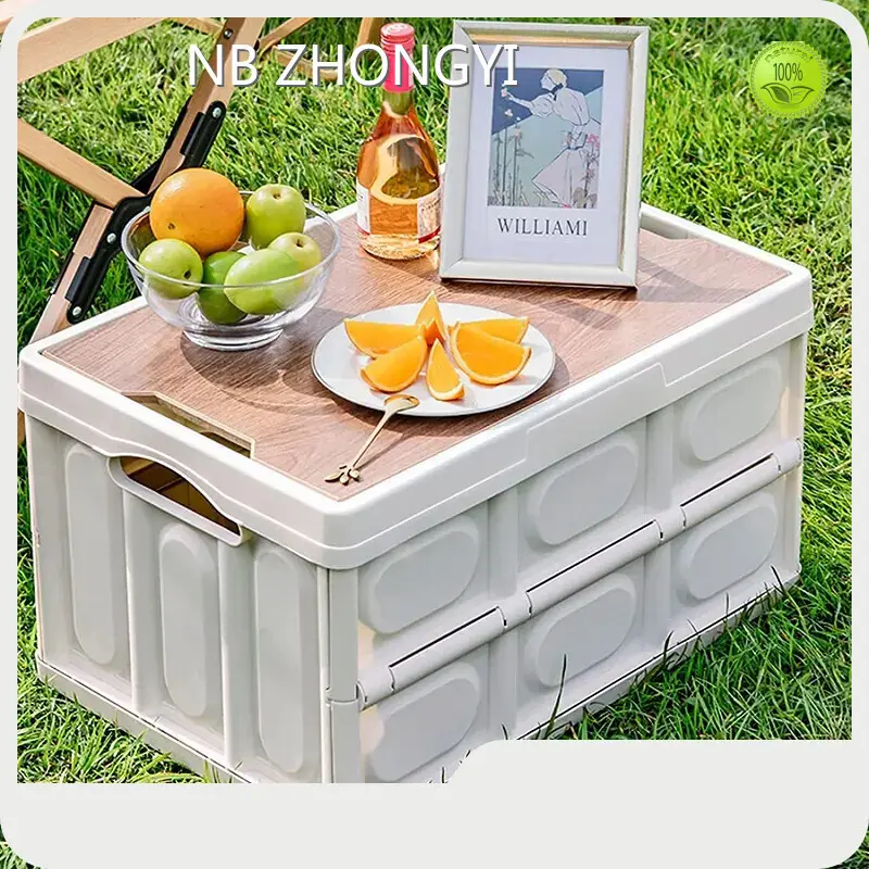 Collapsible Plastic Storage Crate ZY-L4 Plastic Storage Container NB ZHONGYI Brand 1