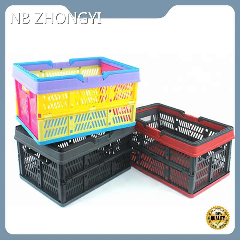 Foldable Plastic Basket Plastic for Supermarket NB ZHONGYI 1
