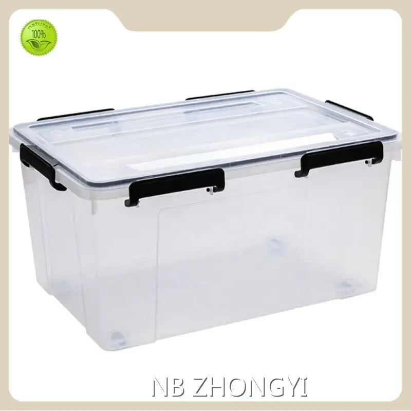 Industrial Plastic Totes NB ZHONGYI Brand Company Plastic Wheeled Waterproof Storage Organizer Box 1