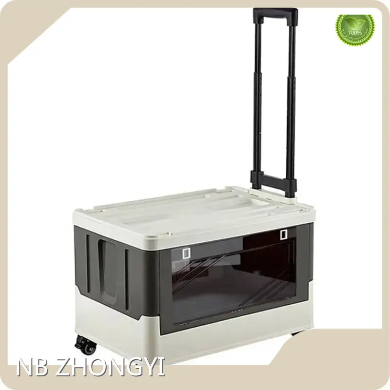 Collapsible Crates for Storage PP Plastic Side Opening Door Storage Box NB ZHONGYI Company 35.5*52*38.7cm 1