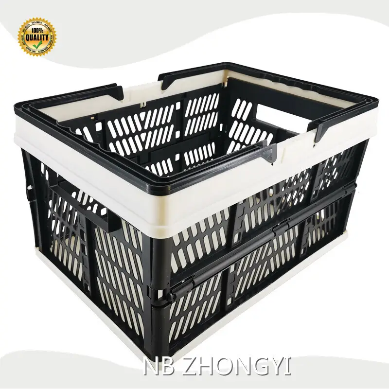 NB ZHONGYI Brand Folding Plastic Basket Supplier 1