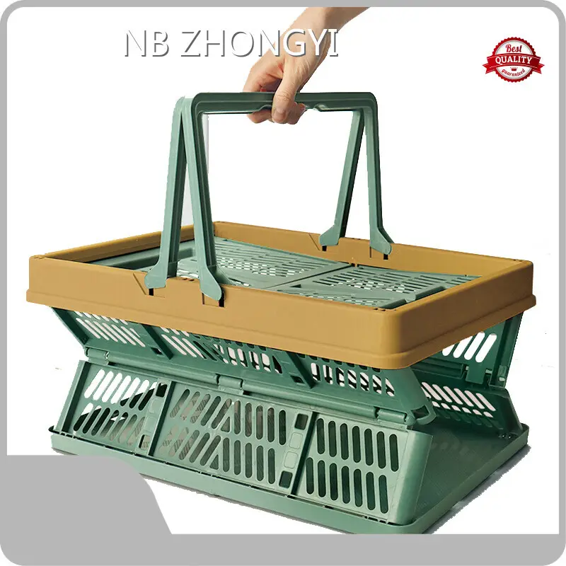 Best Collapsible Plastic Basket with Handles Manufacturer for Supermarket 1