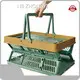 Best Collapsible Plastic Basket with Handles Manufacturer for Supermarket 1