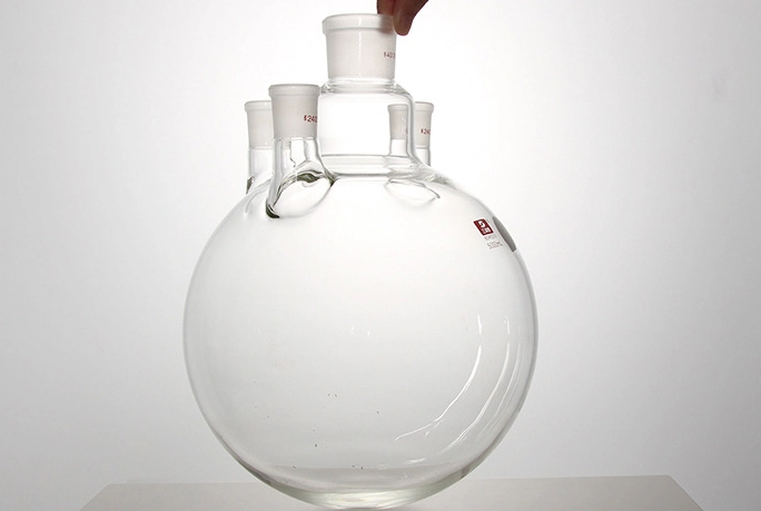 4-necked Boro3.3 round bottom flask ground joint 1