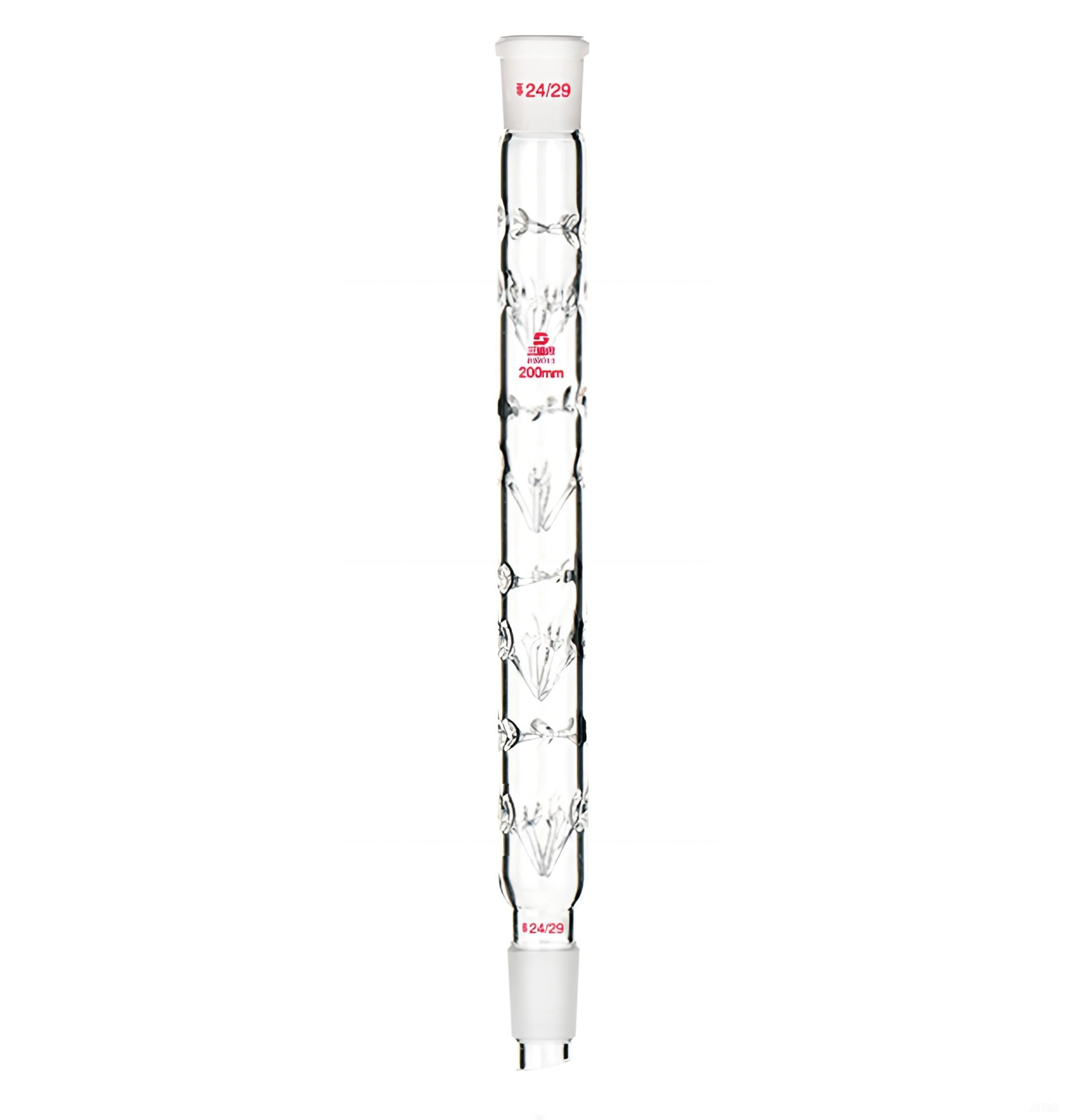 Tubo de fraccionamiento con forma de punta de vidrio de borosilicato 1