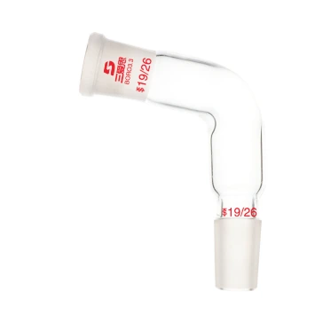 Adaptador de conexión para destilación de vidrio de borosilicato curvado a 105° 1