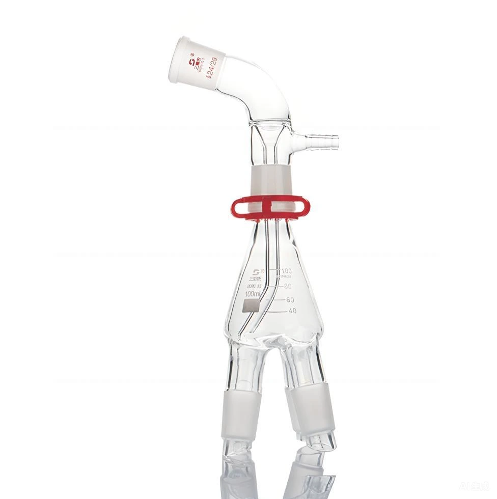 Conjunto receptor de destilación de vidrio de borosilicato para laboratorio 1