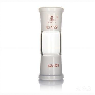 Adaptador de transferencia de vidrio de borosilicato de laboratorio (apertura, apertura) 1