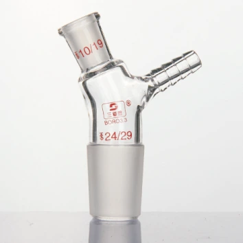 Adaptateur de thermomètre de laboratoire en verre borosilicaté avec joint 1