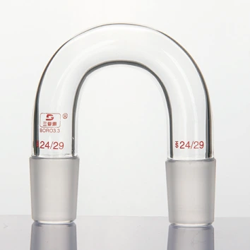 Adaptador de entrada de junta de vidrio de borosilicato en forma de U para laboratorio 1
