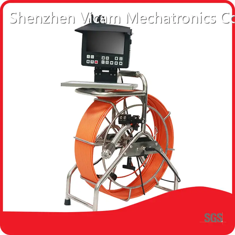 Sewer Pipe Inspection Camera Φ7mm X 60m Fibreglass Rod Push Cable & Reel 8 Inch HD LCD Screen 1