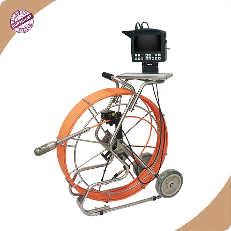 Dual Rotation Camera 12V 7000mA Recharge 1.3MP Pixel AHD 45mm Dual Camera Head 7mm Fiberglass Rod Push Cable ＆reel Dual Rotation Camera Manufacture 1