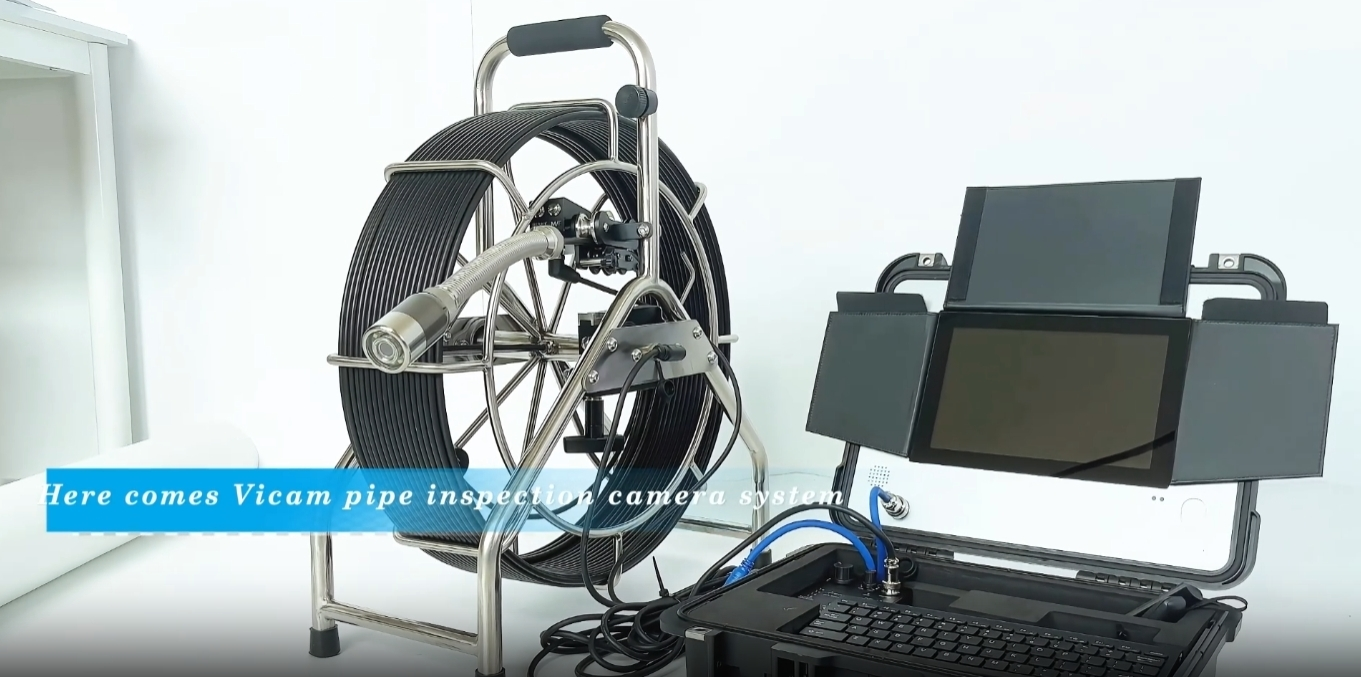 AHD 40mm Self-leveling 60m Pipe Sewer Camera System 1
