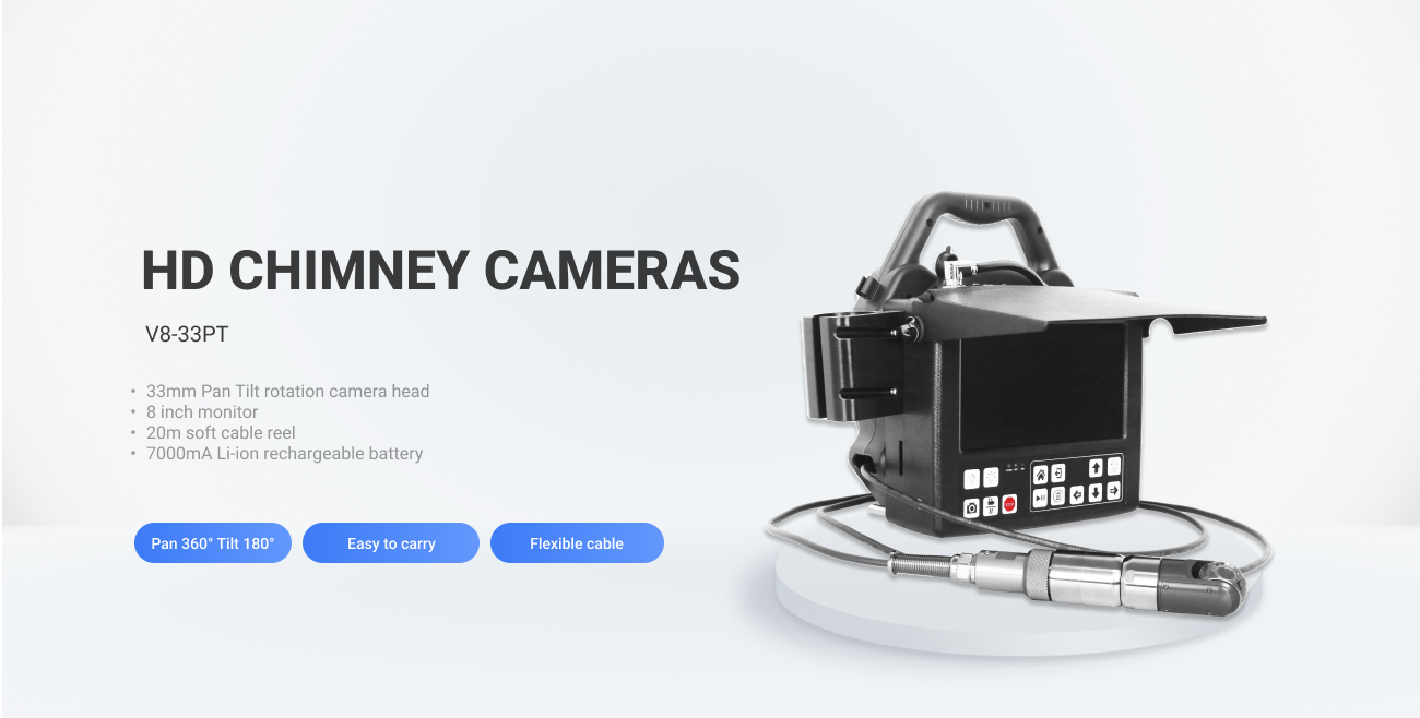 33mm Pan Tilt Portable AHD Chimney Inspection Camera