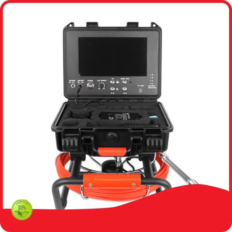 Câmera portátil para inspeção de tubos de esgoto coloridos de 130 pés, fabricantes de inspeção de tubos de 9 polegadas 1