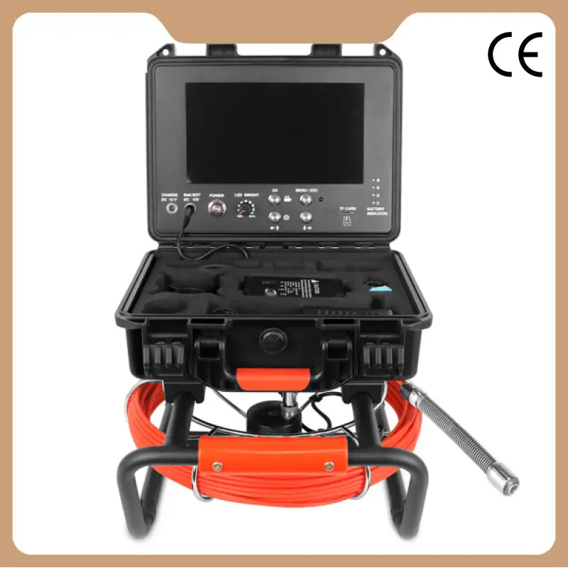 Câmera portátil para tubulação Câmera portátil para esgoto principal Tela HD de 9 polegadas V9-20 Fornecedores 1