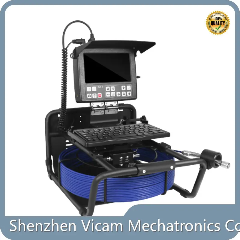 Câmera de inspeção de tubos portátil Câmera de inspeção de tubos Φ5,2 mm x 20 m Cabo de empurrar de haste de fibra de vidro e carretel Tela LCD IPS de 8 polegadas Fornecedores 1