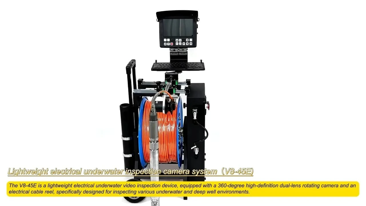 Vicam 45mm dual (side/down) rotation camera electric cable reel 8inch underwater camera 1