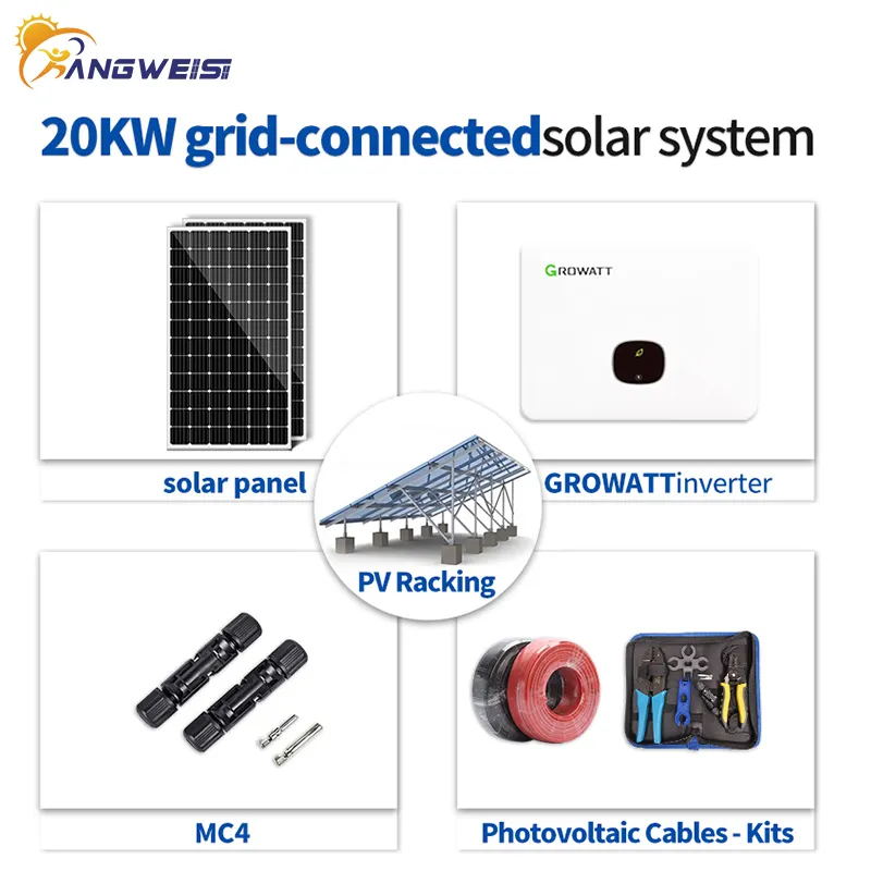 Kangweisi on Grid Power System Brand 10kw/15kw/20kw/30kw Grid Tied 6