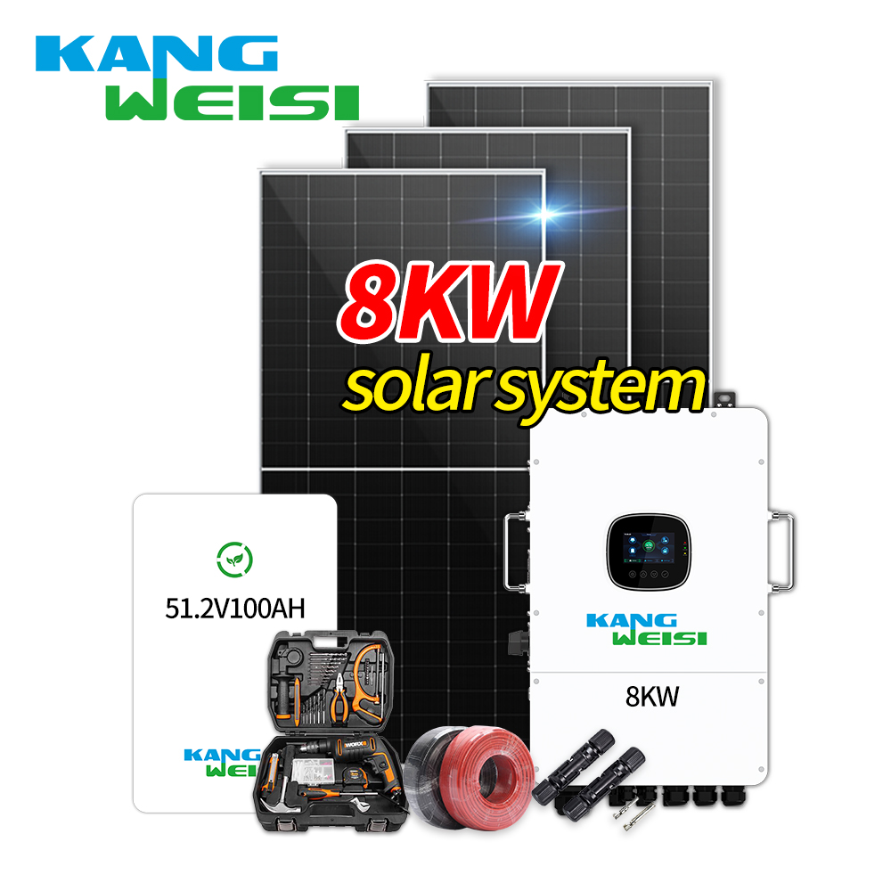 Sistema de generación de energía fotovoltaica en la azotea 7kW 8kW 10kW Sistema solar híbrido doméstico 2