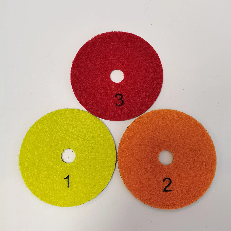 Johnson Tools 4 İnç 3 Adımlı Parlatma Pedleri Terrazzo için Granit Parlatma Pedleri 1