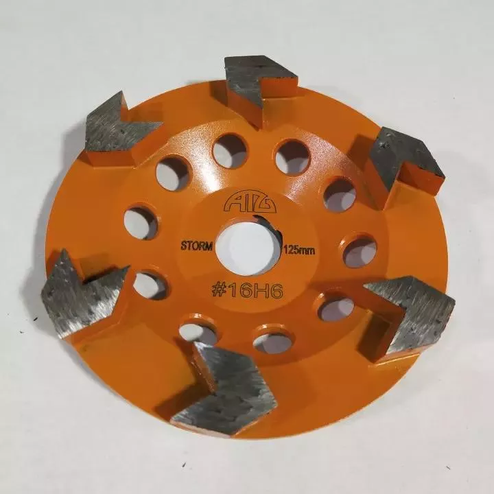 125mm 30/35 Anak Panah Berlian Segmen Cawan Pengisar Berlian Grit Roda 3