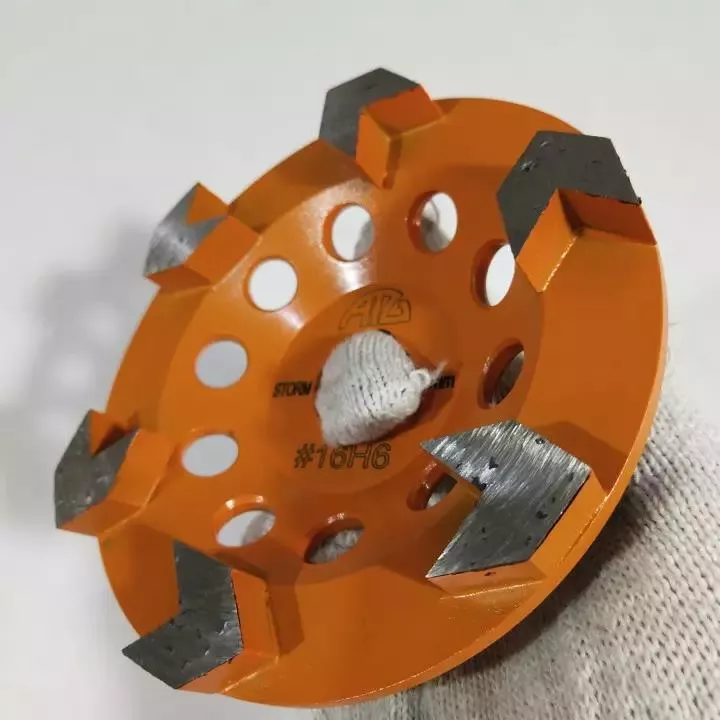 125mm 30/35 Anak Panah Berlian Segmen Cawan Pengisar Berlian Grit Roda 5