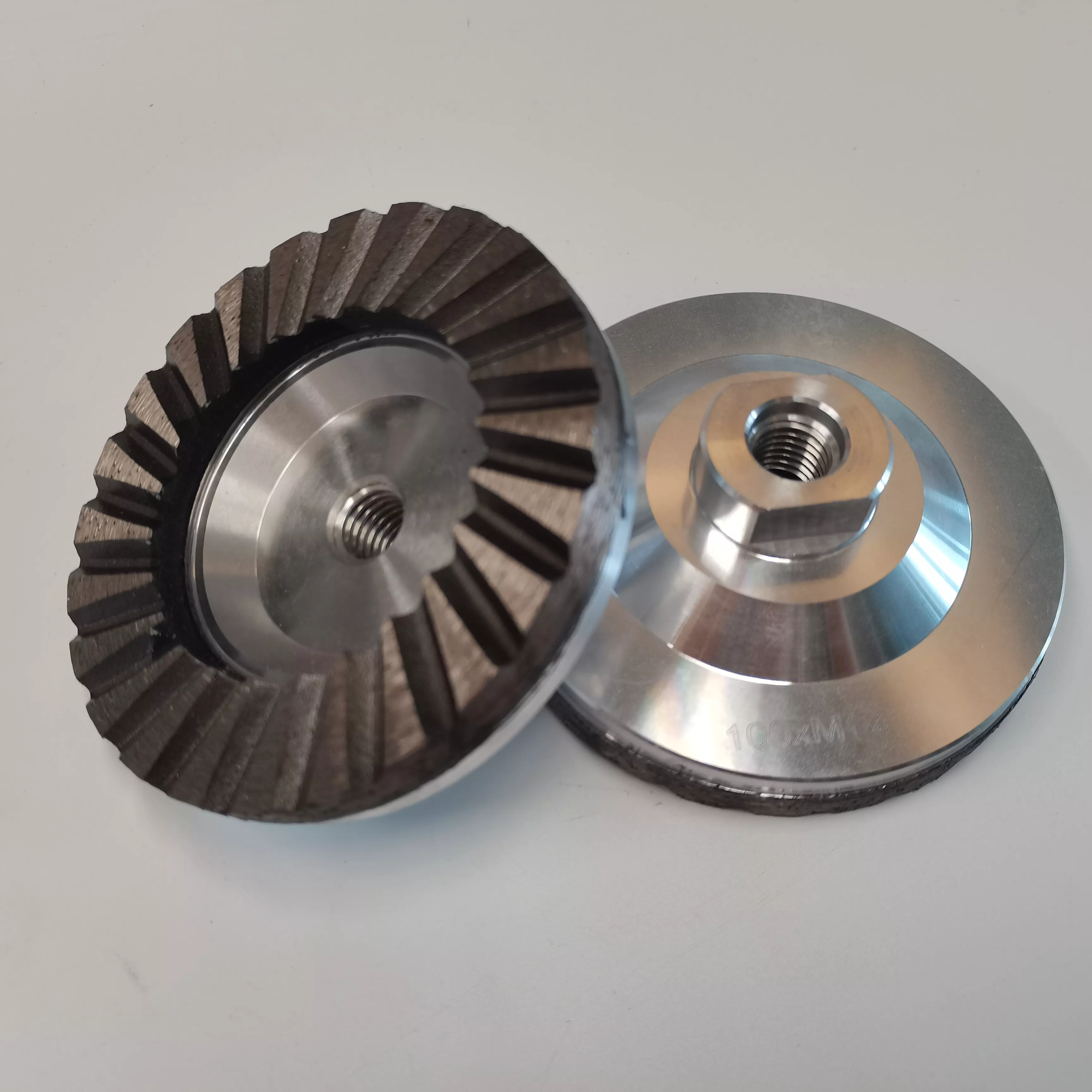 Roda Cawan Pengisar Berlian Asas Aluminium 4 100 MM untuk Mengisar Konkrit, Granit dan Batu 4