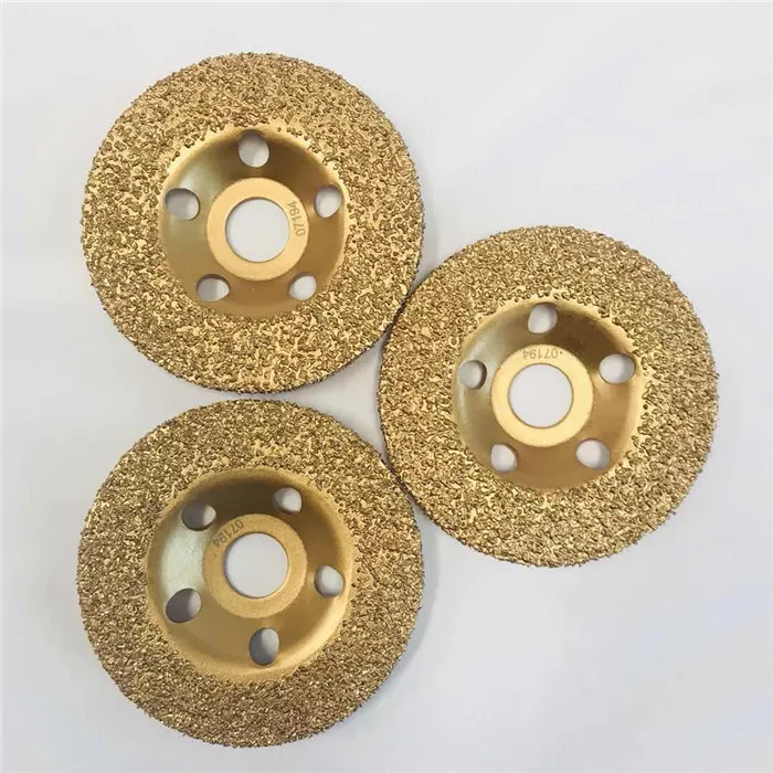 Dischi abrasivi in ​​carburo di tungsteno con dischi abrasivi diamantati da 115 mm, ruote a tazza per legno e gomma 4